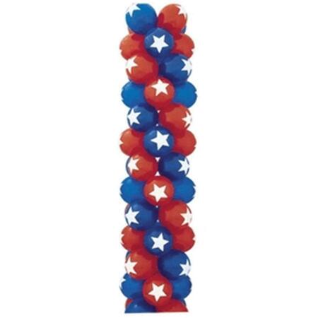 MAYFLOWER DISTRIBUTING 11 in. Star Topprint Latex Shine Foil Balloon - Blue 60184